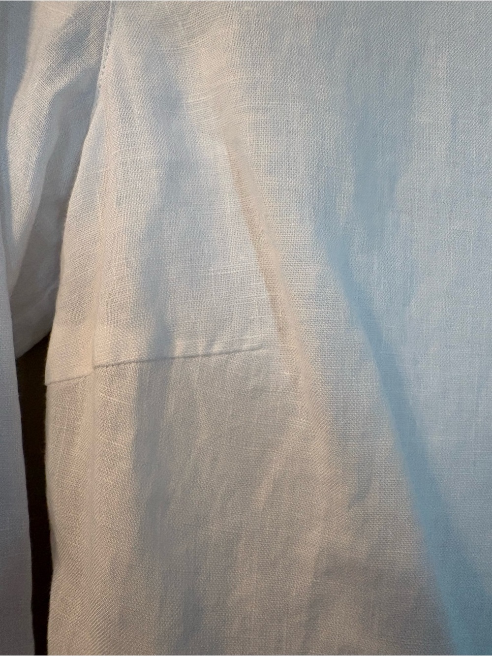 Contemporaire Simons White 100% Linen 3/4 Sleeve Button Down Shirt - Picture 5 of 14